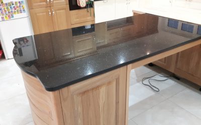 Black Galaxy Granite Kitchen Worktop Installation South Nutfield